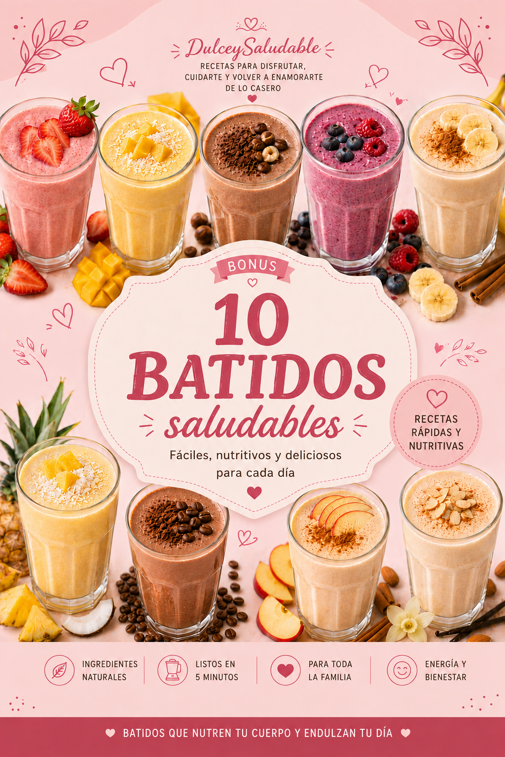 10 Batidos Saludables — Recetas Fáciles y Deliciosas